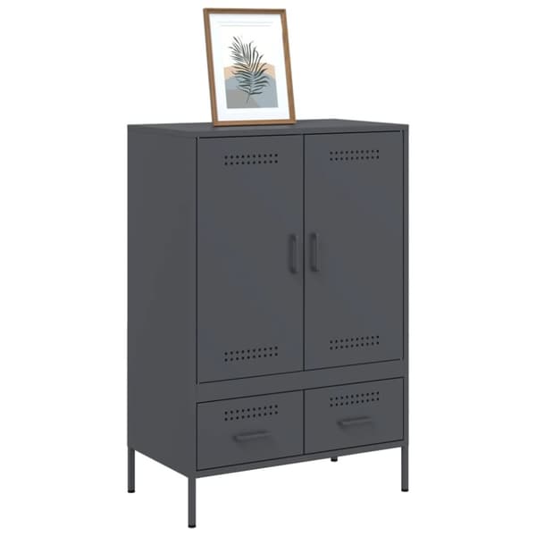 vidaXL Highboard antrasitt 68x39x101,5 cm stål
