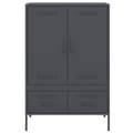 Miniatyrbilde 7 av 11: vidaXL Highboard antrasitt 68x39x101,5 cm stål
