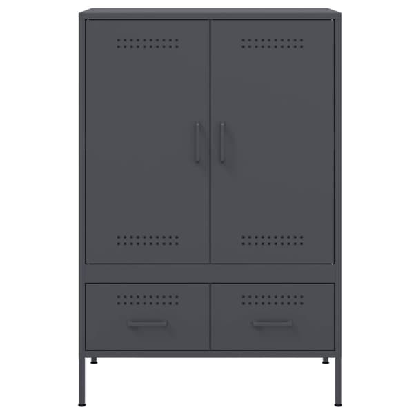 vidaXL Highboard antrasitt 68x39x101,5 cm stål