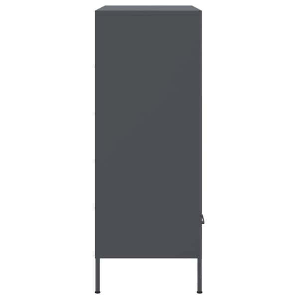 vidaXL Highboard antrasitt 68x39x101,5 cm stål