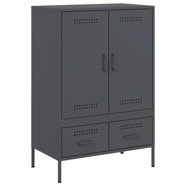 vidaXL Highboard antrasitt 68x39x101,5 cm stål