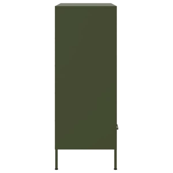 vidaXL Highboard olivengrønn 68x39x101,5 cm stål