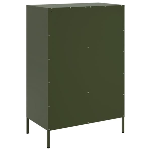 vidaXL Highboard olivengrønn 68x39x101,5 cm stål