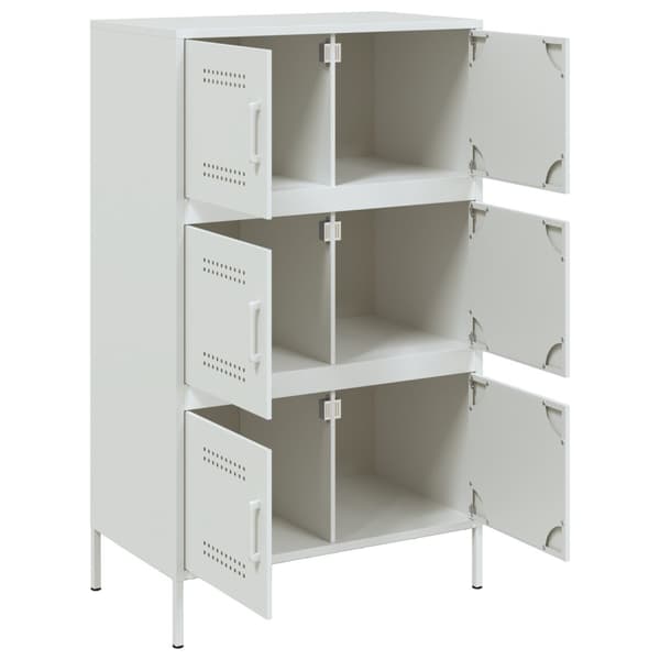 vidaXL højskab 68x39x113 cm stål hvid