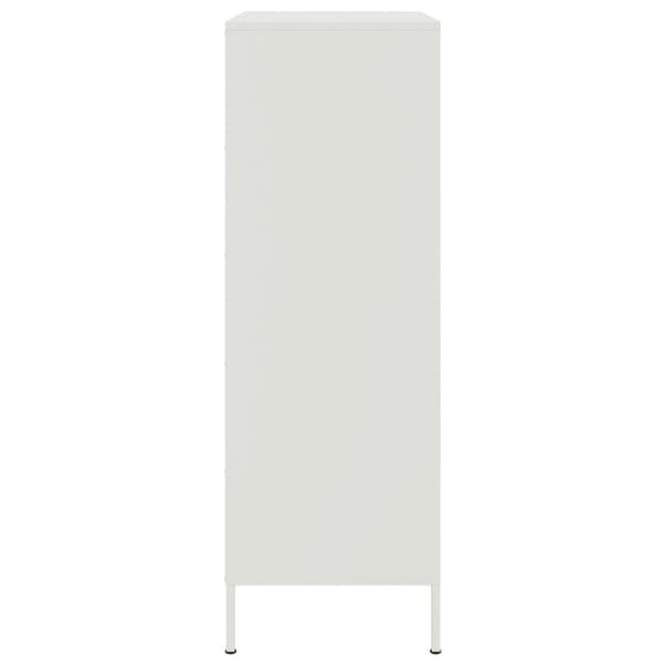 vidaXL Högskåp vit 68x39x113 cm stål