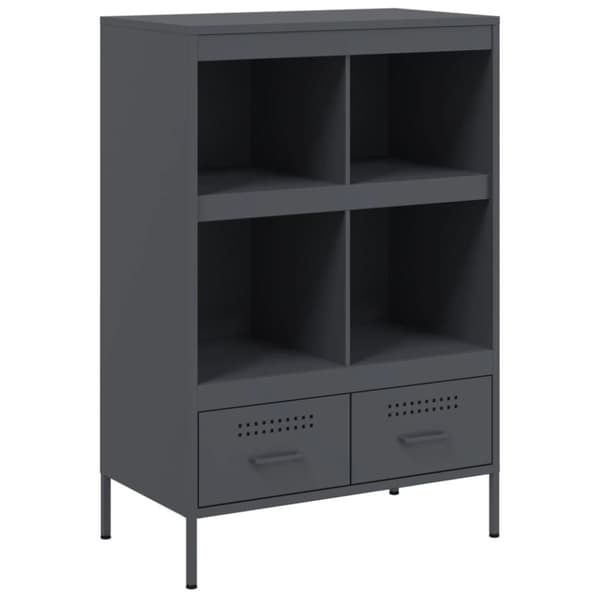 vidaXL skab 68x39x101,5 cm stål antracitgrå