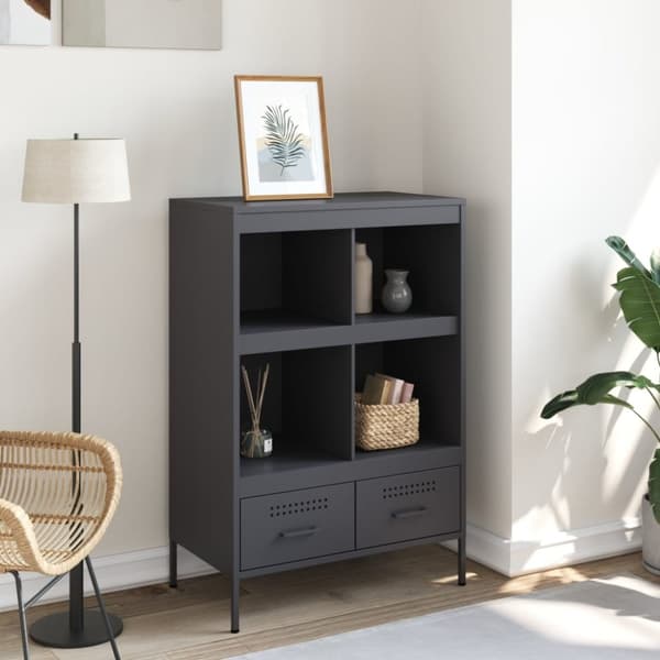 vidaXL skab 68x39x101,5 cm stål antracitgrå