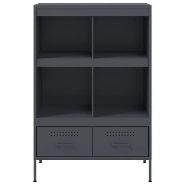 vidaXL skab 68x39x101,5 cm stål antracitgrå