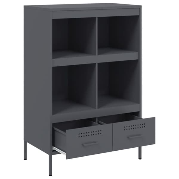 vidaXL skab 68x39x101,5 cm stål antracitgrå