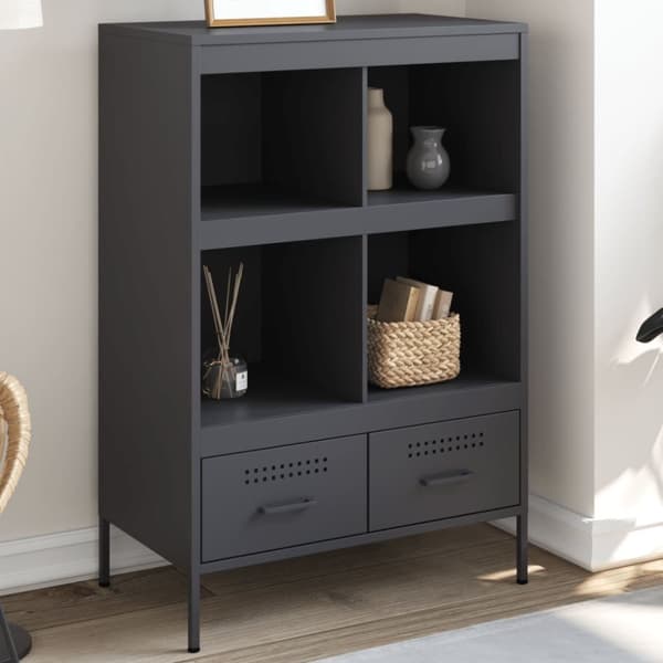 vidaXL skab 68x39x101,5 cm stål antracitgrå
