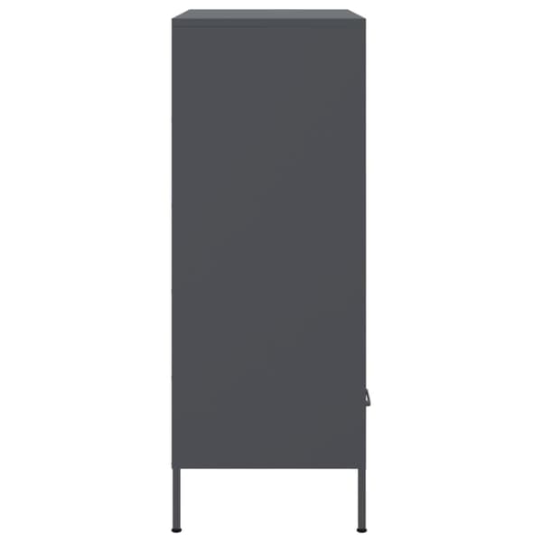 vidaXL Highboard antrasitt 68x39x101,5 cm stål