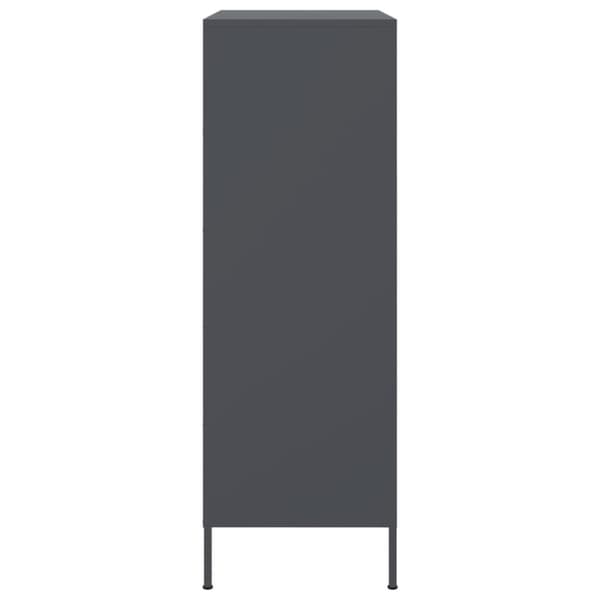 vidaXL Highboard antrasitt 68x39x113 cm stål