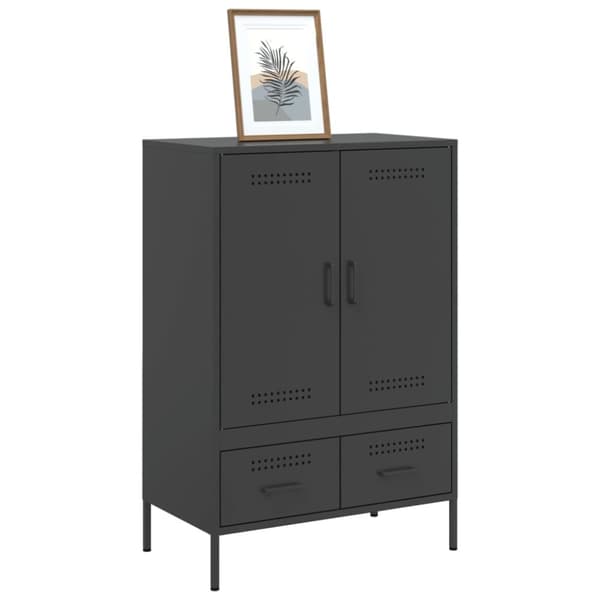 vidaXL skab 68x39x101,5 cm stål sort
