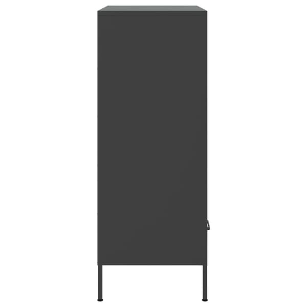 vidaXL skab 68x39x101,5 cm stål sort