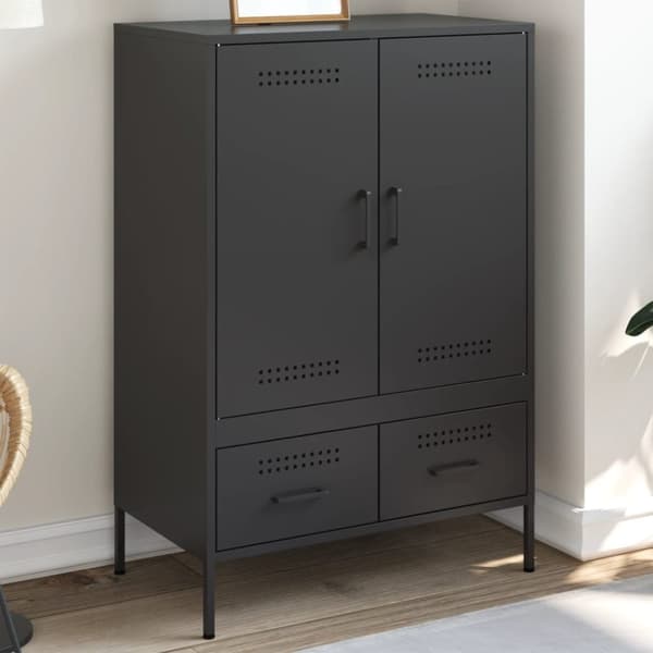 vidaXL skab 68x39x101,5 cm stål sort