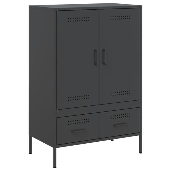 vidaXL skab 68x39x101,5 cm stål sort