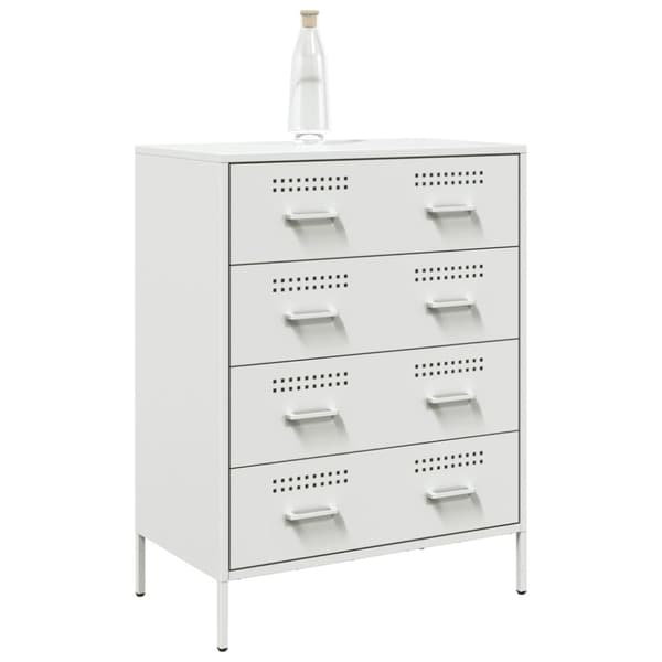 vidaXL Skänk vit 68x39x89 cm stål