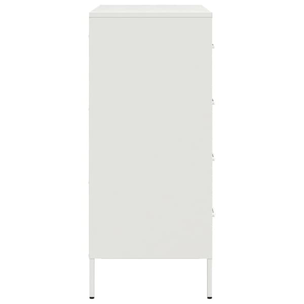 vidaXL Skänk vit 68x39x89 cm stål