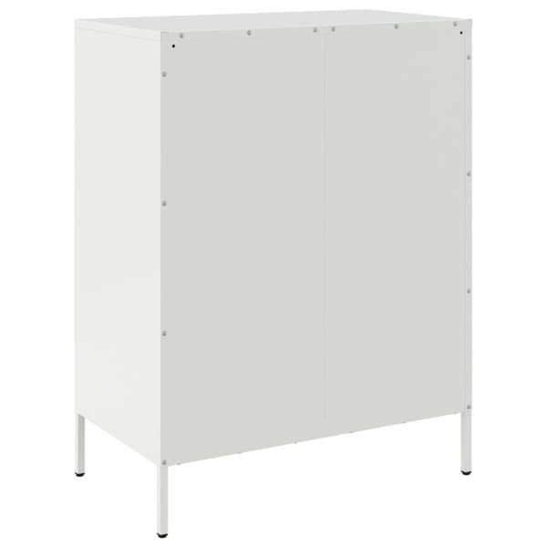 vidaXL Skänk vit 68x39x89 cm stål