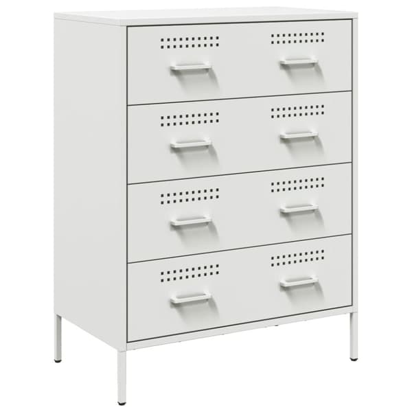 vidaXL Skänk vit 68x39x89 cm stål