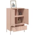 Miniatyrbillede 6 af 11: vidaXL skab 68x39x101,5 cm stål lyserød
