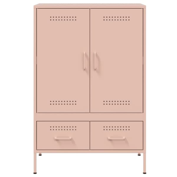 vidaXL skab 68x39x101,5 cm stål lyserød