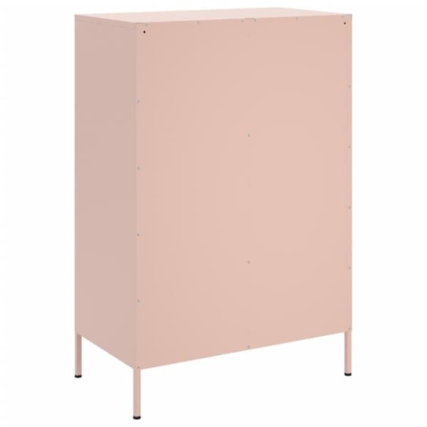 vidaXL skab 68x39x101,5 cm stål lyserød