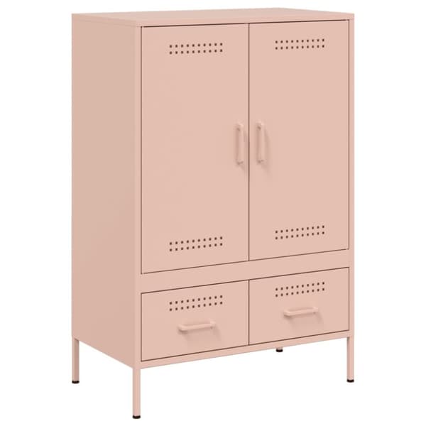 vidaXL skab 68x39x101,5 cm stål lyserød
