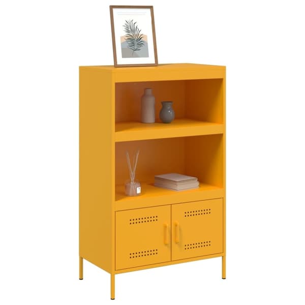 vidaXL højskab 68x39x113 cm stål sennepsgul