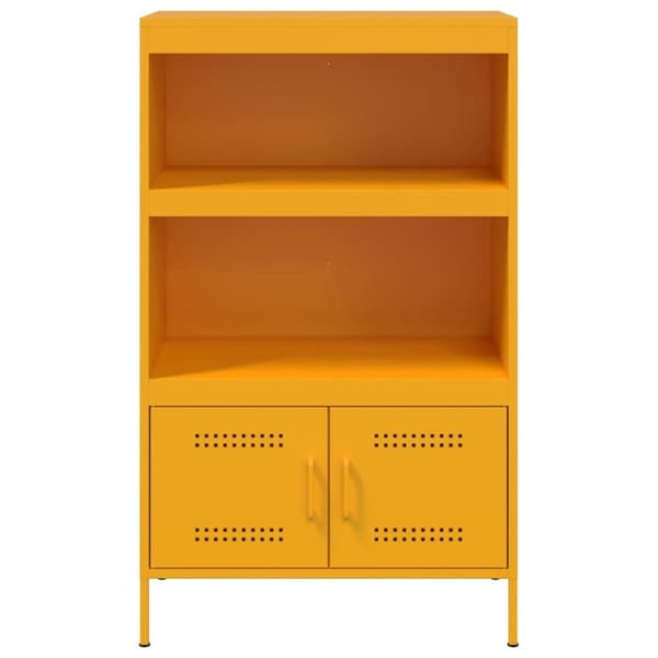 vidaXL højskab 68x39x113 cm stål sennepsgul