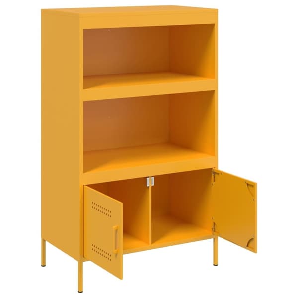 vidaXL højskab 68x39x113 cm stål sennepsgul