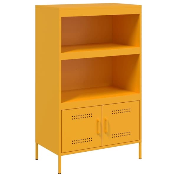 vidaXL højskab 68x39x113 cm stål sennepsgul