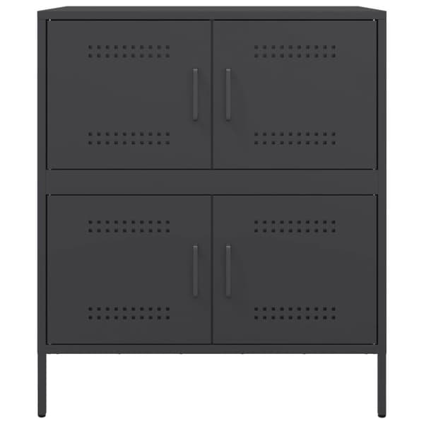 vidaXL skænk 68x39x79 cm stål sort