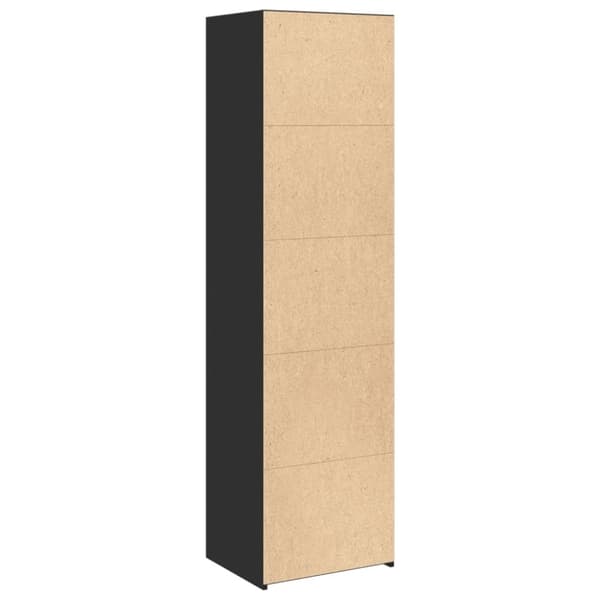 vidaXL højskab 50x41x185 cm konstrueret træ sort