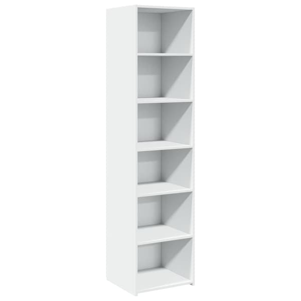 vidaXL reol 45x41x185 cm konstrueret træ hvid
