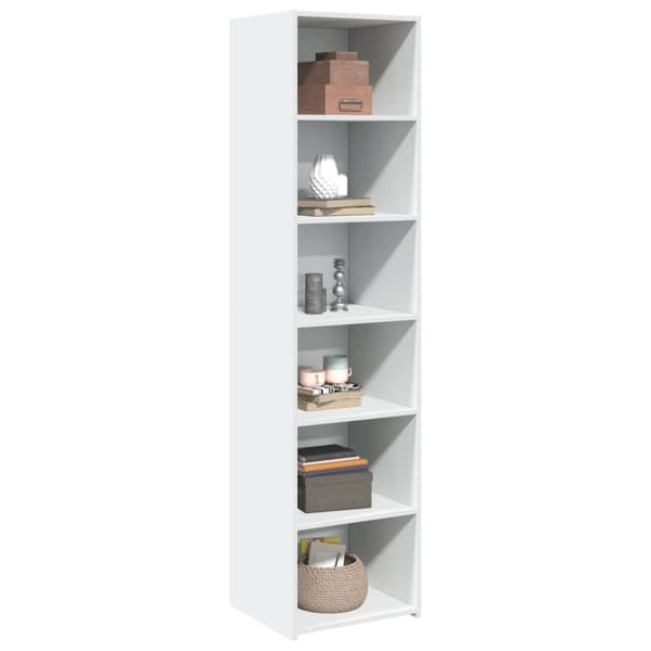 vidaXL reol 45x41x185 cm konstrueret træ hvid