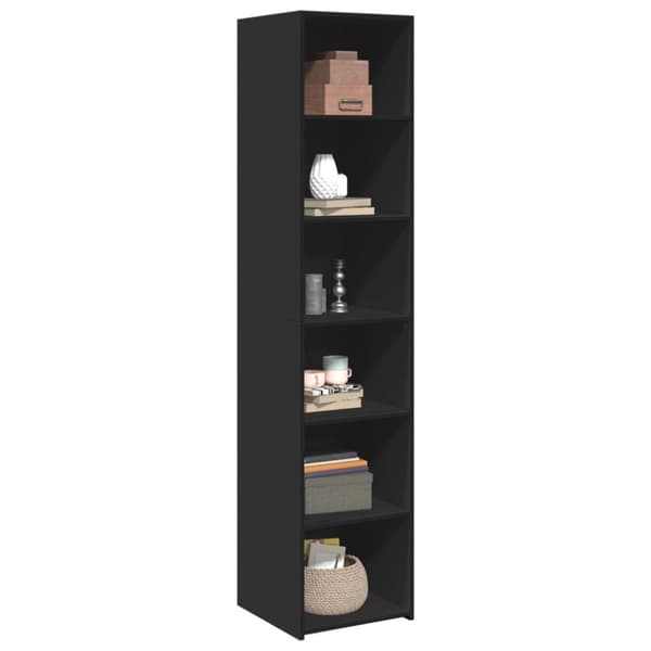 vidaXL Highboard svart 40x41x185 cm konstruert tre