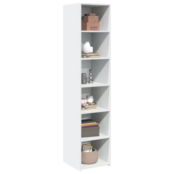 vidaXL Highboard hvit 40x41x185 cm konstruert tre