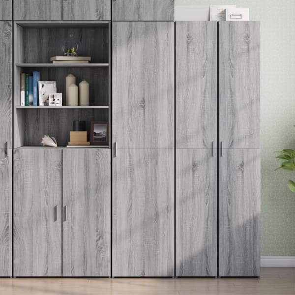 vidaXL Hylle grå sonoma 45x42,5x185 cm konstruert tre