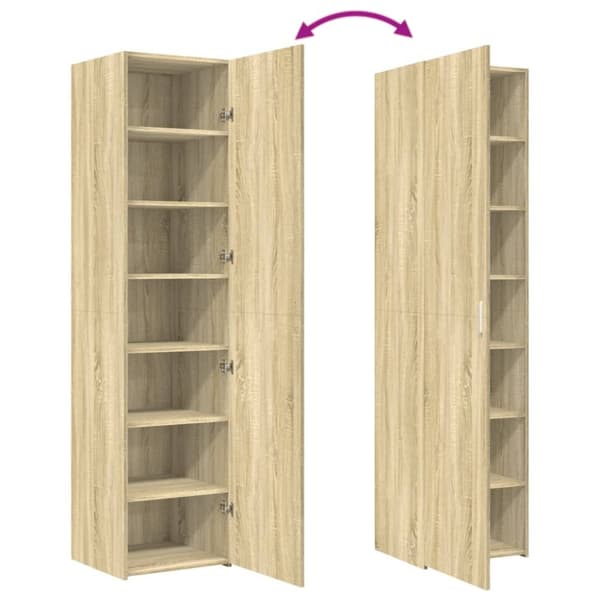 vidaXL Högskåp sonoma-ek 45x42,5x185 cm konstruerat trä