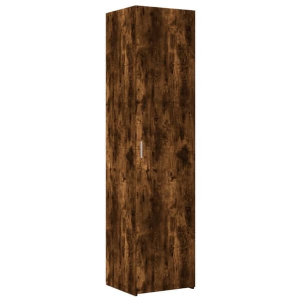 vidaXL højskab 40x42,5x185 cm konstrueret træ røget egetræsfarve