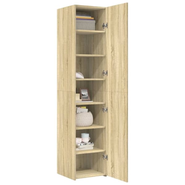 vidaXL Högskåp sonoma-ek 40x42,5x185 cm konstruerat trä