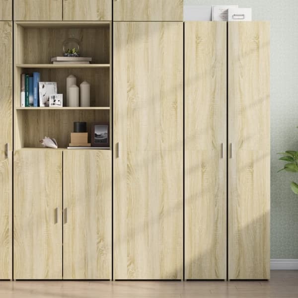 vidaXL højskab 40x42,5x185 cm konstrueret træ sonoma-eg
