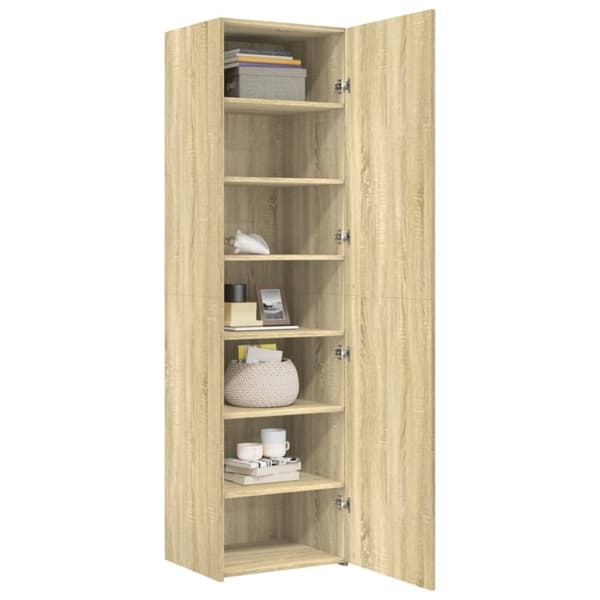 vidaXL Hylle sonoma eik 50x42,5x185 cm konstruert tre