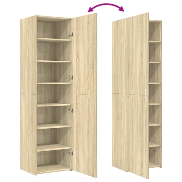 vidaXL Hylle sonoma eik 50x42,5x185 cm konstruert tre