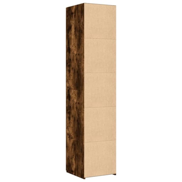 vidaXL højskab 40x42,5x185 cm konstrueret træ røget egetræsfarve