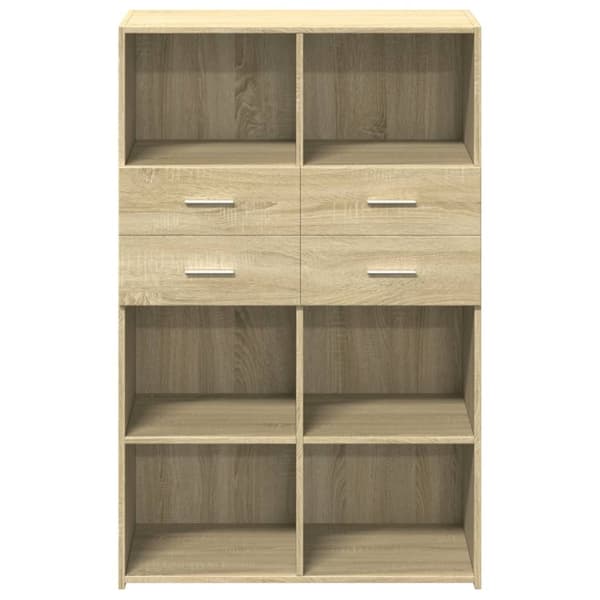 vidaXL Hylle sonoma eik 80x42,5x124 cm konstruert tre