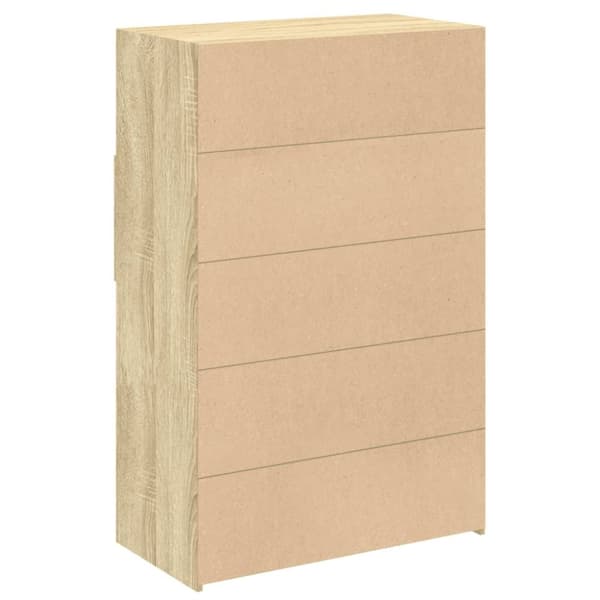 vidaXL Hylle sonoma eik 80x42,5x124 cm konstruert tre