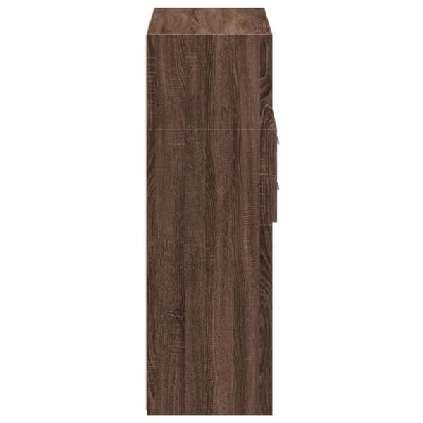 vidaXL reol 80x42,5x124 cm konstrueret træ brun egetræsfarve
