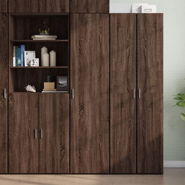 vidaXL højskab 40x42,5x185 cm konstrueret træ brun egetræsfarve